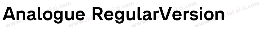 Analogue RegularVersion字体转换